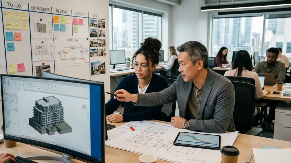Architecture intern gaining professional experience through the AXP program